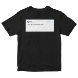Kanye West I give up drinking every week tweet on a black t-shirt from Tee Tweets