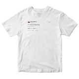 Kanye West I'm nice at ping pong tweet on a white t-shirt from Tee Tweets