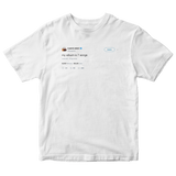 Kanye West my album is 7 songs tweet on a white t-shirt from Tee Tweets