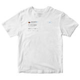 Kanye West I'm not a rapper tweet on a white t-shirt from Tee Tweets