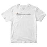 Kanye West the universe is on our side tweet on a white t-shirt from Tee Tweets