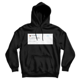 Kanye West the world is our office tweet on a black hoodie from Tee Tweets