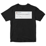 Kanye West everyone should be their own biggest fan tweet on a black t-shirt from Tee Tweets