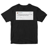 Kanye West you don't like me but I don't care tweet on a black t-shirt from Tee Tweets
