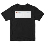 Kanye West I don't have to be cool tweet on a black t-shirt from Tee Tweets