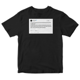 Lady Gaga smashing keyboard random characters tweet on a black t-shirt from Tee Tweets