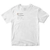 Lana Del Rey I am my soulmate tweet on a white t-shirt from Tee Tweets