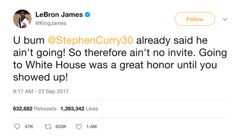 LeBron James calls Donald Trump a bum tweet from Tee Tweets