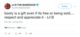 Lil B booty is a gift tweet from Tee Tweets
