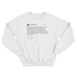 Lil B licked the booty tweet on a white crewneck sweater from Tee Tweets