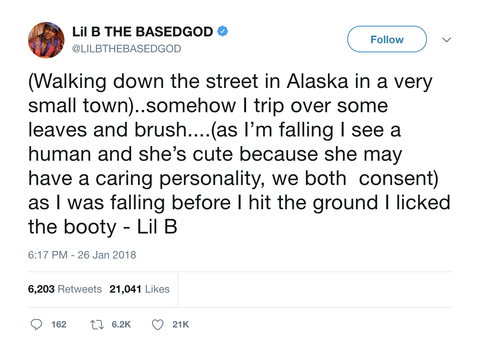 Lil B licked the booty tweet from Tee Tweets