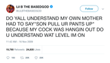 Lil B my own mother on another level tweet from Tee Tweets