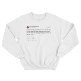 Lil B Post Malone is Kim Kardashian thick tweet on a white crewneck sweater from Tee Tweets