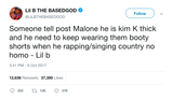 Lil B Post Malone is Kim Kardashian thick tweet from Tee Tweets