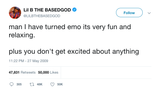 Lil B turned emo tweet from Tee Tweets