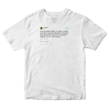 Lil Jon stuck behind a school bus needing to take dump tweet on a white t-shirt from Tee Tweets