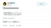 Lil Jon screaming YEAH tweet from Tee Tweets