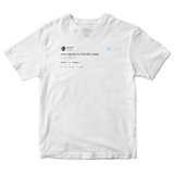 Lil Nas X signed my first titty tweet on a white t-shirt from Tee Tweets