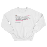 Lili Reinhart ate a pint of ice cream on Valentine's Day tweet on white sweater from Tee Tweets