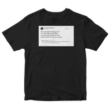 Lin-Manuel Miranda sends Trump on golf cart to hell tweet on a black t-shirt from Tee Tweets