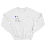 Mac Miller hello friends tweet on a white crewneck sweater from Tee Tweets