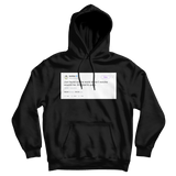 Marina Diamandis realized world doesn't revolve around me tweet on a black hoodie from Tee Tweets