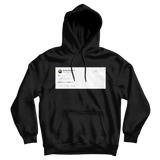 Martha Stewart K tweet on a black hoodie from Tee Tweets