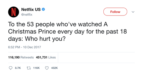 Netflix who hurt you tweet from Tee Tweets