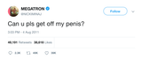 Nicki Minaj can you get off my penis tweet from Tee Tweets