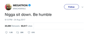 Nicki Minaj sit down be humble tweet from Tee Tweets