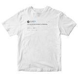 Nispey Hussle having strong enemies is a blessing tweet on a white t-shirt from Tee Tweets