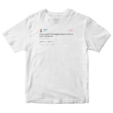 Pink Kanye West is the biggest piece of shit tweet on a white t-shirt from Tee Tweets