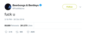 Post Malone fuck u tweet from Tee Tweets