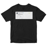 Post Malone is meatball an fruit tweet on a black t-shirt from Tee Tweets