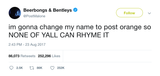 Post Malone changed name to Post Orange tweet from Tee Tweets