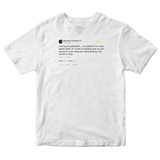 Post Malone campaign promise to stop lighter theft tweet on a white t-shirt from Tee Tweets