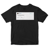 Rihanna I hate broke bitches tweet on a black t-shirt from Tee Tweets