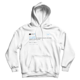 Rihanna your pussy is way too dry tweet on a white hoodie from Tee Tweets
