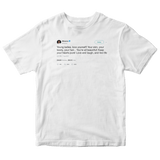 Rihanna young ladies love yourself tweet on a white t-shirt from Tee Tweets