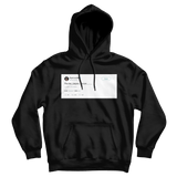 Ryan Lochte rocks paper siccor tweet on a black hoodie from Tee Tweets