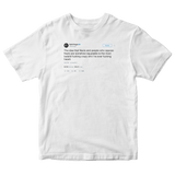 Seth Rogen equating Nazis and people who oppose Nazis tweet on a white t-shirt from Tee Tweets