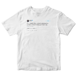 Shaquille O'Neal if you're reading this go to bed tweet on a white t-shirt from Tee Tweets