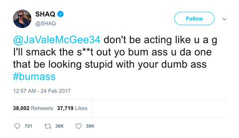 Shaquille O'Neal do I Twitter hell yeah baby tweet from Tee Tweets