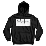 Shaquille O'Neal Knotts Berry Farm butt too big to fit on ride tweet black hoodie from Tee Tweets