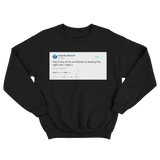 Soulja Boy if any exes are reading this I hate you tweet on a black crewneck sweater from Tee Tweets