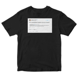 Stephen Colbert are you insance Donald Trump Jr. tweet on a black t-shirt from Tee Tweets