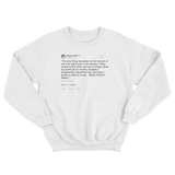 Stephen Colbert Blake Shelton sexiest man alive tweet on a white crewneck sweater from Tee Tweets