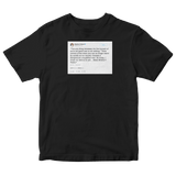 Stephen Colbert Blake Shelton sexiest man alive tweet on a black t-shirt from Tee Tweets