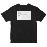 Stephen Colbert not more Twitter tweet on a black t-shirt from Tee Tweets