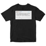 Stephen Colbert happy Thanksgiving tweet on a black t-shirt from Tee Tweets